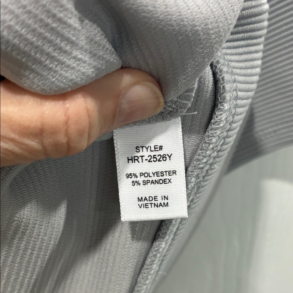 Zenana Light Gray Ribbed Short Set. NWOT - Picture 7 of 7
